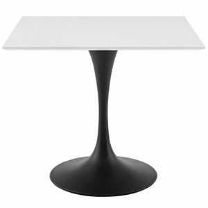 ModwayModway Lippa 36" Square Wood Top Dining Table EEI-3514 EEI-3514-BLK-WHI- BetterPatio.com