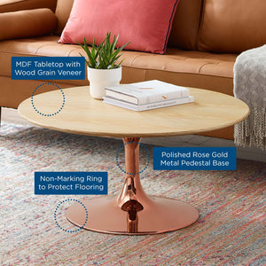 ModwayModway Lippa 36" Wood Coffee Table EEI-5278 EEI-5278-ROS-NAT- BetterPatio.com