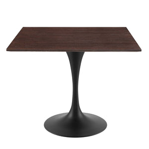 ModwayModway Lippa 36" Wood Square Dining Table EEI-4866 EEI-4866-BLK-CHE- BetterPatio.com