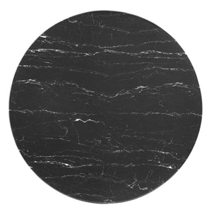 ModwayModway Lippa 40" Artificial Marble Dining Table EEI-4876 EEI-4876-BLK-BLK- BetterPatio.com