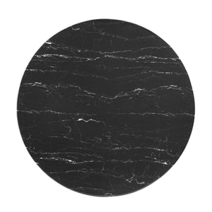 ModwayModway Lippa 40" Artificial Marble Dining Table EEI-5271 EEI-5271-ROS-BLK- BetterPatio.com