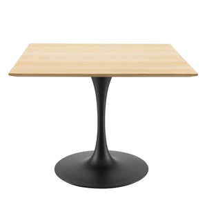 ModwayModway Lippa 40" Wood Square Dining Table EEI-4874 EEI-4874-BLK-NAT- BetterPatio.com