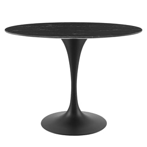 ModwayModway Lippa 42" Artificial Marble Dining Table EEI-4869 EEI-4869-BLK-BLK- BetterPatio.com