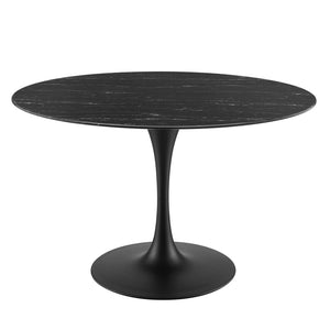 ModwayModway Lippa 47" Artificial Marble Dining Table EEI-4877 EEI-4877-BLK-BLK- BetterPatio.com