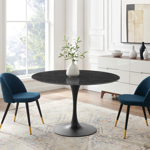 ModwayModway Lippa 47" Artificial Marble Dining Table EEI-4877 EEI-4877-BLK-BLK- BetterPatio.com