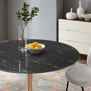 ModwayModway Lippa 47" Artificial Marble Dining Table EEI-5272 EEI-5272-ROS-BLK- BetterPatio.com