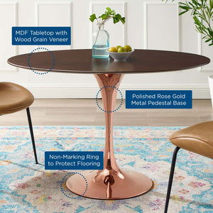 ModwayModway Lippa 47" Oval Wood Dining Table EEI-5249 EEI-5249-ROS-CHE- BetterPatio.com