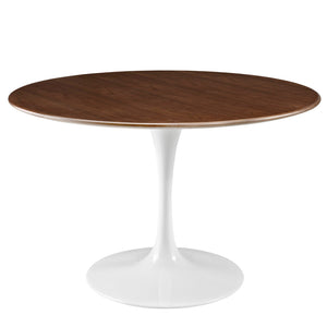 ModwayModway Lippa 47" Round Walnut Dining Table EEI-1137 EEI-1137-WAL- BetterPatio.com