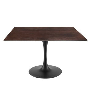 ModwayModway Lippa 47" Wood Square Dining Table EEI-4875 EEI-4875-BLK-CHE- BetterPatio.com
