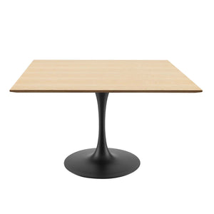 ModwayModway Lippa 47" Wood Square Dining Table EEI-4875 EEI-4875-BLK-NAT- BetterPatio.com