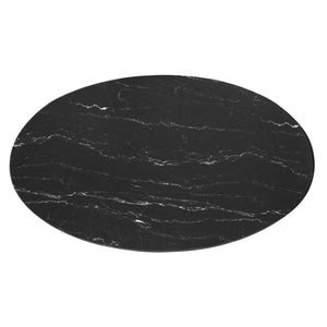 ModwayModway Lippa 48" Artificial Marble Dining Table EEI-4870 EEI-4870-BLK-BLK- BetterPatio.com