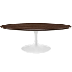 ModwayModway Lippa 48" Oval-Shaped Walnut Coffee Table EEI-2020 EEI-2020-WAL- BetterPatio.com