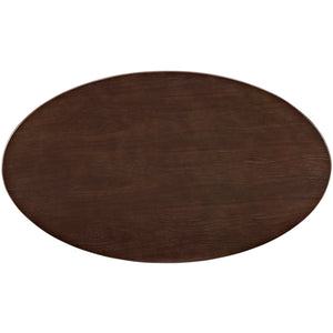 ModwayModway Lippa 48" Oval-Shaped Walnut Coffee Table EEI-2020 EEI-2020-WAL- BetterPatio.com