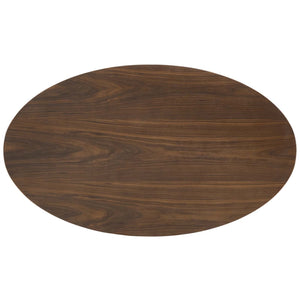 ModwayModway Lippa 48" Oval-Shaped Walnut Coffee Table EEI-3538 EEI-3538-BLK-WAL- BetterPatio.com