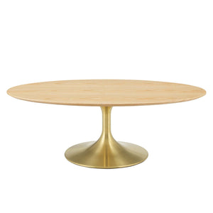 ModwayModway Lippa 48" Oval Wood Coffee Table EEI-5520 EEI-5520-GLD-NAT- BetterPatio.com