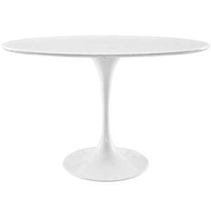 ModwayModway Lippa 48" Oval Wood Top Dining Table EEI-2017 EEI-2017-WHI- BetterPatio.com