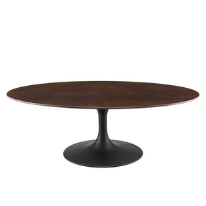 ModwayModway Lippa 48" Wood Oval Coffee Table EEI-4883 EEI-4883-BLK-CHE- BetterPatio.com