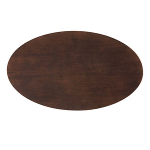 ModwayModway Lippa 48" Wood Oval Dining Table EEI-4863 EEI-4863-BLK-CHE- BetterPatio.com