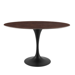 ModwayModway Lippa 48" Wood Oval Dining Table EEI-4863 EEI-4863-BLK-CHE- BetterPatio.com