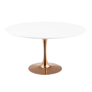 ModwayModway Lippa 54" Round Wood Dining Table EEI-3239 EEI-3239-ROS-WHI- BetterPatio.com