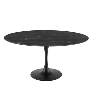 ModwayModway Lippa 60" Artificial Marble Dining Table EEI-4879 EEI-4879-BLK-BLK- BetterPatio.com