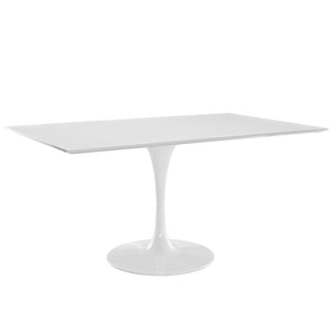 ModwayModway Lippa 60" Rectangle Wood Dining Table EEI-1656 EEI-1656-WHI- BetterPatio.com