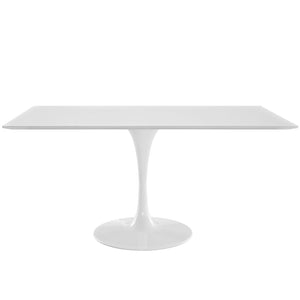 ModwayModway Lippa 60" Rectangle Wood Dining Table EEI-1656 EEI-1656-WHI- BetterPatio.com