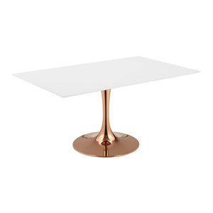 ModwayModway Lippa 60" Rectangle Wood Dining Table EEI-3260 EEI-3260-ROS-WHI- BetterPatio.com