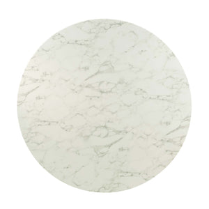 ModwayModway Lippa 60" Round Artificial Marble Dining Table EEI-3245 EEI-3245-ROS-WHI- BetterPatio.com