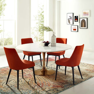 ModwayModway Lippa 60" Round Wood Dining Table EEI-3240 EEI-3240-ROS-WHI- BetterPatio.com