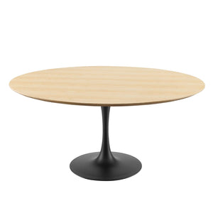 ModwayModway Lippa 60" Wood Dining Table EEI-4873 EEI-4873-BLK-NAT- BetterPatio.com