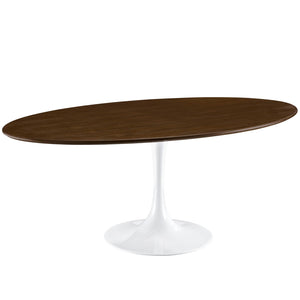 ModwayModway Lippa 78" Oval Wood Dining Table EEI-1661 EEI-1661-WAL- BetterPatio.com