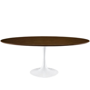 ModwayModway Lippa 78" Oval Wood Dining Table EEI-1661 EEI-1661-WAL- BetterPatio.com