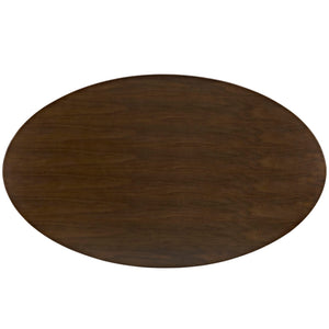 ModwayModway Lippa 78" Oval Wood Dining Table EEI-1661 EEI-1661-WAL- BetterPatio.com