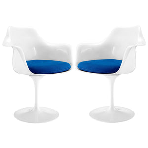 ModwayModway Lippa Dining Armchair Set of 2 EEI-1259 EEI-1259-BLU- BetterPatio.com