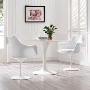 ModwayModway Lippa Dining Armchair Set of 2 EEI-1259 EEI-1259-WHI- BetterPatio.com