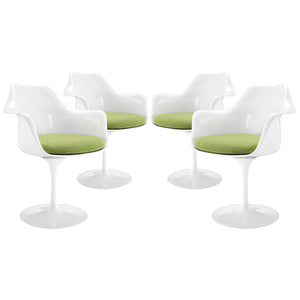 ModwayModway Lippa Dining Armchair Set of 4 EEI-1260 EEI-1260-GRN- BetterPatio.com