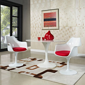 ModwayModway Lippa Dining Fabric Armchair EEI-116 EEI-116-RED- BetterPatio.com