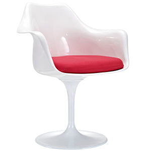 ModwayModway Lippa Dining Fabric Armchair EEI-116 EEI-116-RED- BetterPatio.com