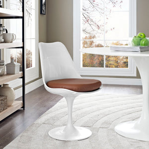 ModwayModway Lippa Dining Vinyl Side Chair EEI-1594 EEI-1594-TAN- BetterPatio.com