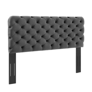 ModwayModway Lizzy Tufted King/California King Performance Velvet Headboard MOD-6032 MOD-6032-CHA- BetterPatio.com