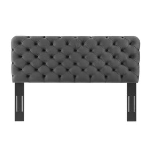 ModwayModway Lizzy Tufted Twin Performance Velvet Headboard MOD-6030 MOD-6030-CHA- BetterPatio.com