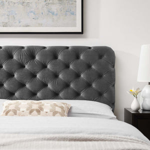 ModwayModway Lizzy Tufted Twin Performance Velvet Headboard MOD-6030 MOD-6030-CHA- BetterPatio.com