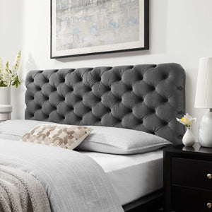 ModwayModway Lizzy Tufted Twin Performance Velvet Headboard MOD-6030 MOD-6030-CHA- BetterPatio.com