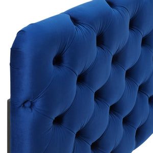 ModwayModway Lizzy Tufted Twin Performance Velvet Headboard MOD-6030 MOD-6030-NAV- BetterPatio.com