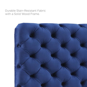 ModwayModway Lizzy Tufted Twin Performance Velvet Headboard MOD-6030 MOD-6030-NAV- BetterPatio.com