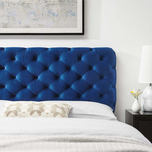 ModwayModway Lizzy Tufted Twin Performance Velvet Headboard MOD-6030 MOD-6030-NAV- BetterPatio.com