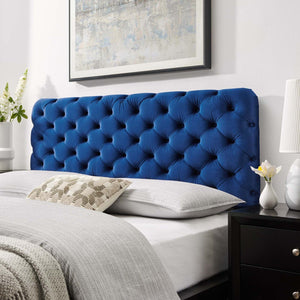 ModwayModway Lizzy Tufted Twin Performance Velvet Headboard MOD-6030 MOD-6030-NAV- BetterPatio.com