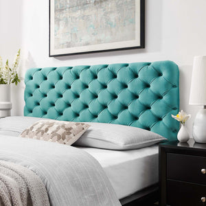 ModwayModway Lizzy Tufted Twin Performance Velvet Headboard MOD-6030 MOD-6030-TEA- BetterPatio.com