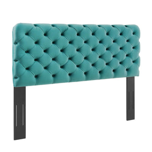 ModwayModway Lizzy Tufted Twin Performance Velvet Headboard MOD-6030 MOD-6030-TEA- BetterPatio.com